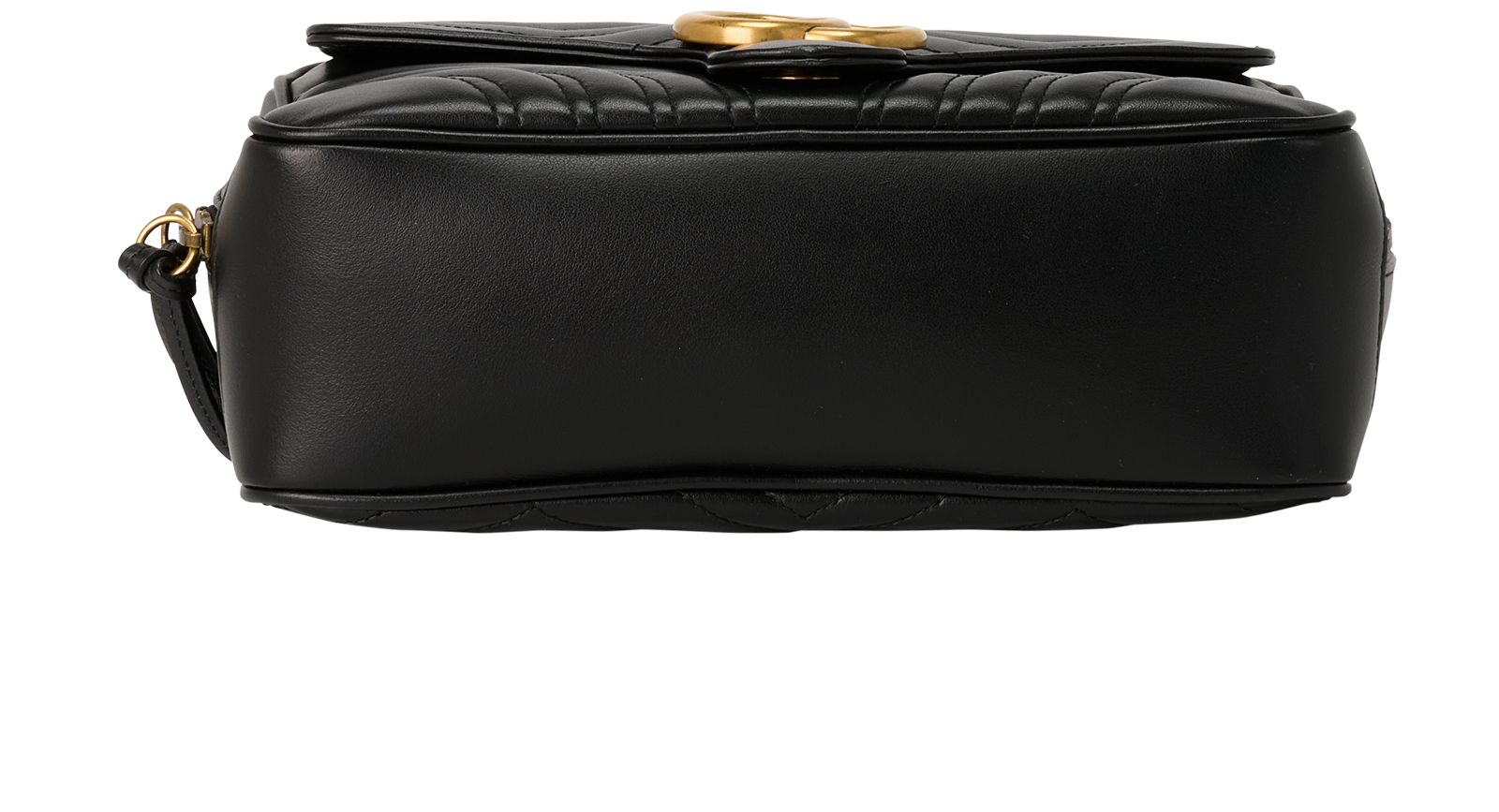 Small GG Marmont Zip Around Camera Bag, &pound;820, Handbags, Black, Leather, Top view